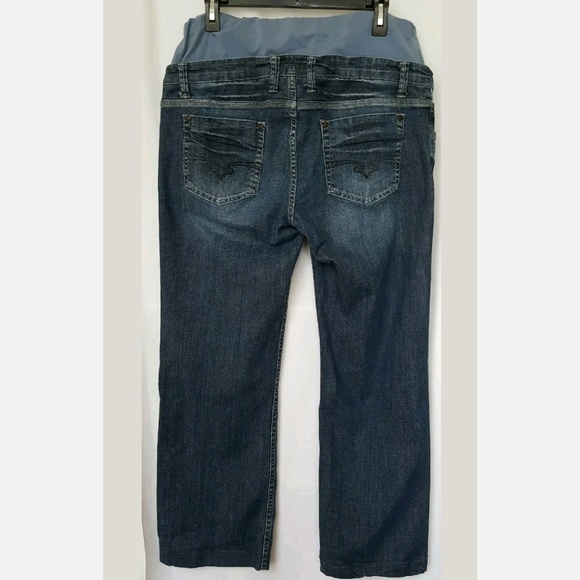 Distressed crop capris denim jeans M/L - Picture 3 of 5